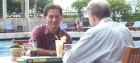 Matt Errey, inventor of Word Up>Matt Errey is a games inventor. Games inventors are
themselves a pretty uncommon bunch, but Matt is a games inventor with a
difference - he invents board games for ESL. Matt's award-winning game